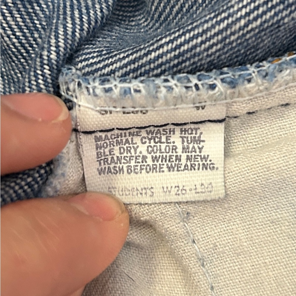 LEVI'S VINTAGE Student Fit Orange Tab 718-0914 denim jeans 26x30 (run small) - Picture 10 of 14